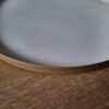 Tray rond wit goud metaal dia 23