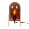 Table lamp Glass Bell chocolate brown