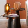 Table lamp Glass Bell chocolate brown sfeer