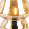 Table lamp Glass Vintage amber brown detail