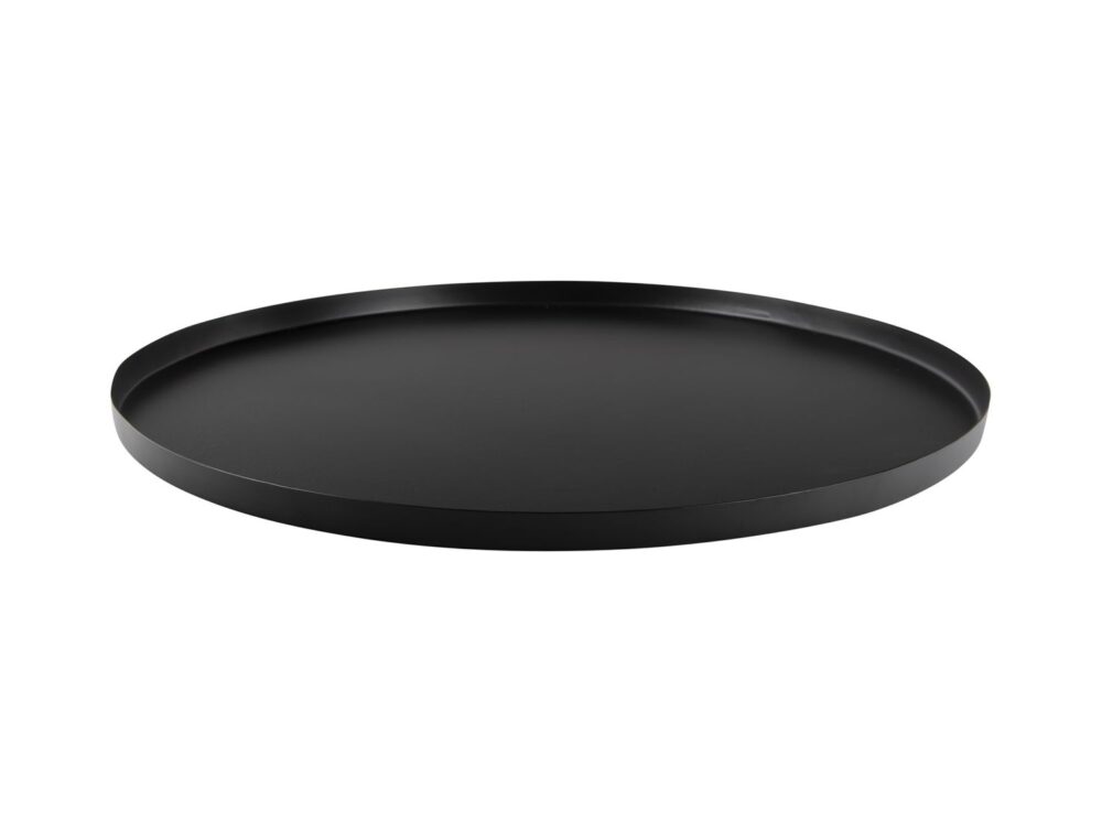 Tray round iron matt black