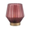 Votive LED Shine cone large glass clay brown