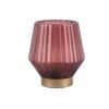 Votive LED Shine cone large glass clay brown small
