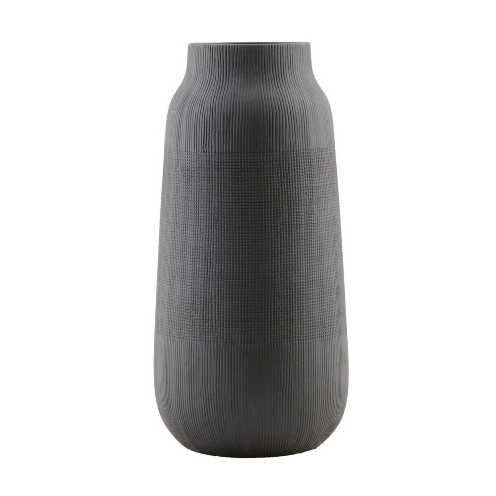 Vase Groove Black